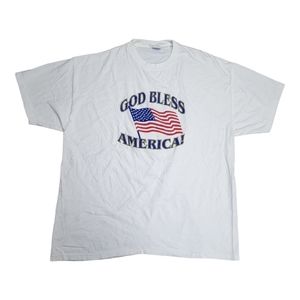 Used God Bless America Vintage T-Shirt Size 2XL